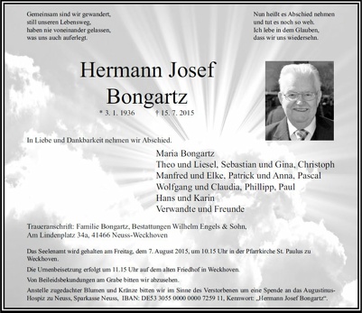 Bongartz Hermann Josef 2015