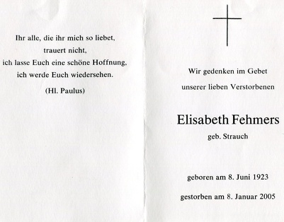 Fehmers Elisabeth geb. Strauch 2476 2005