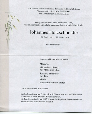 Holzschneider Johannes 2307 2016