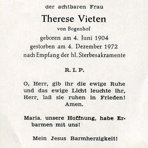 Vieten Therese geb Bongartz 5836 1972
