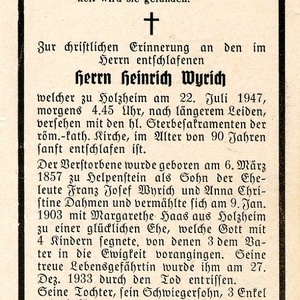 Wyrich Heinrich 1947